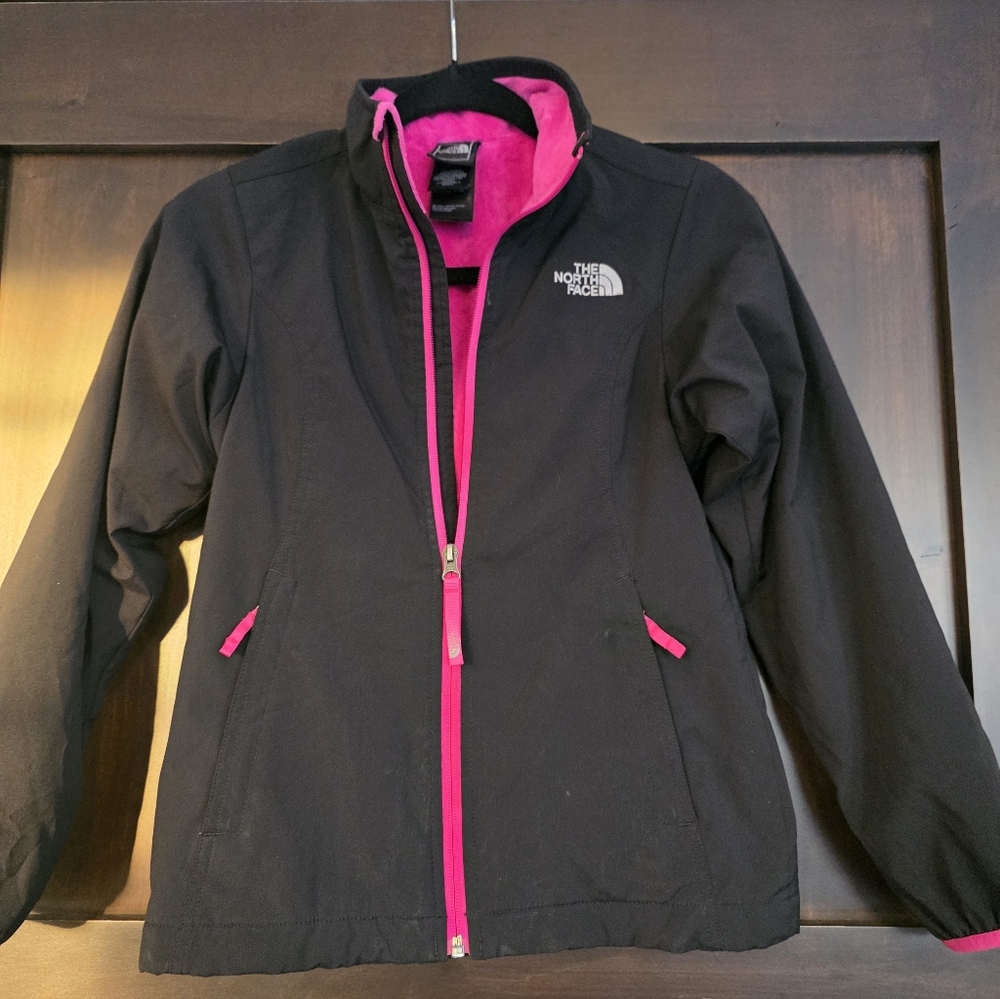 The North Face Girl's Jacket Black/Pink 10/12